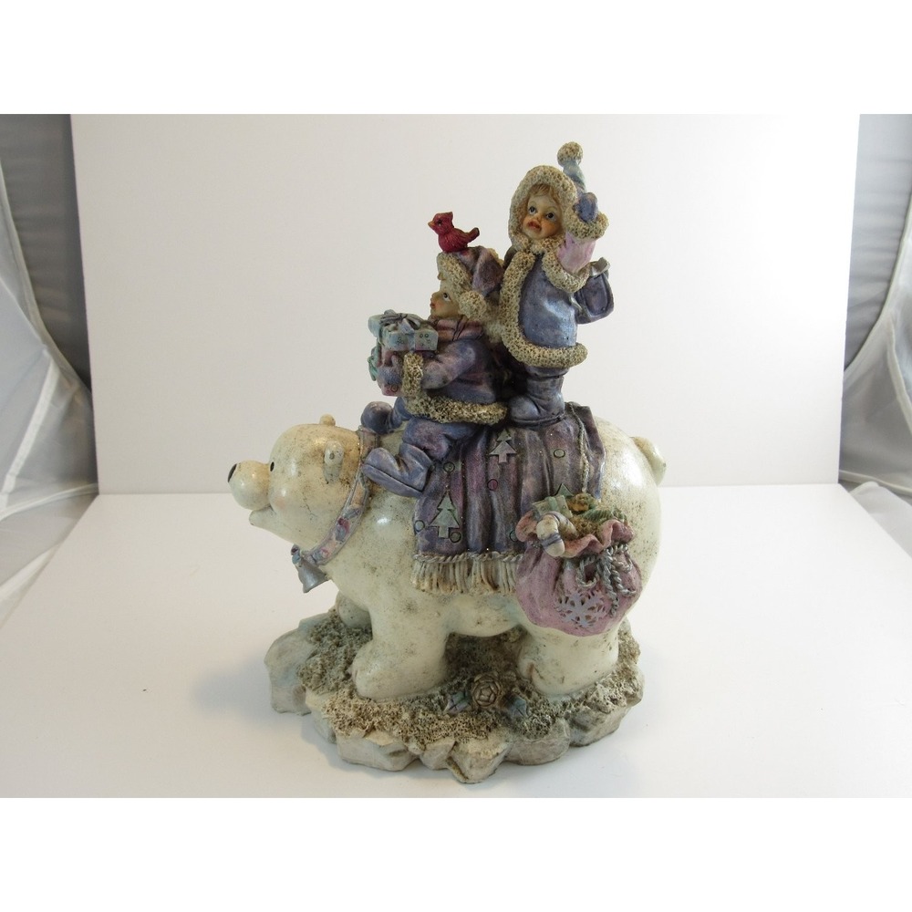 Vintage Boyds Bears Winter Friends Polar Bear Figurine‎ Christmas Decor 7in